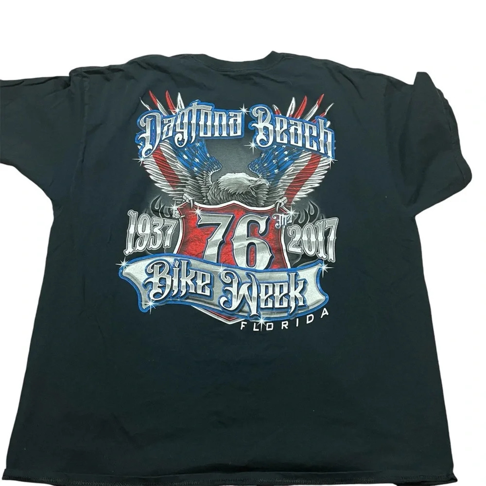 2017 76th Bike Week Daytona Beach Florida Graphic Tee Size 2XL Biker America